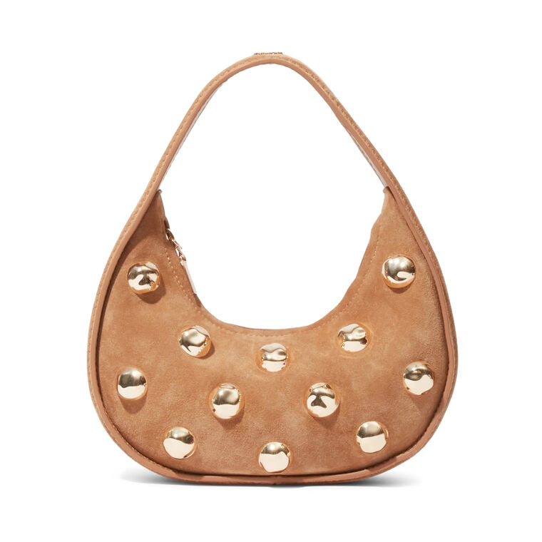Finn Studded Suede Shoulder Bag image number null