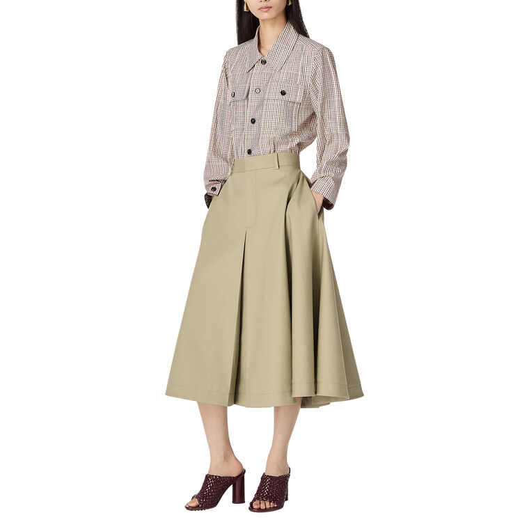 Cotton Twill A-Line Skirt image number null