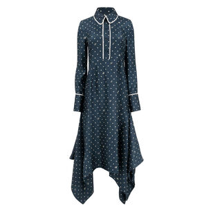 Cowl Back Pajama Midi Dress