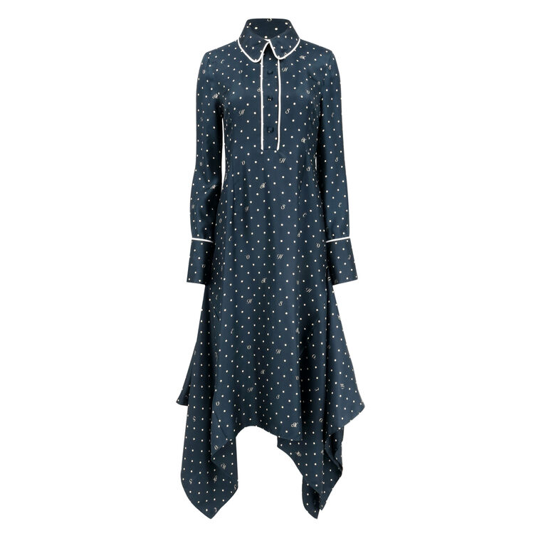 Cowl Back Pajama Midi Dress image number null