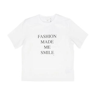 Fashion Made Me Smile Short Sleeve Slogan Tee