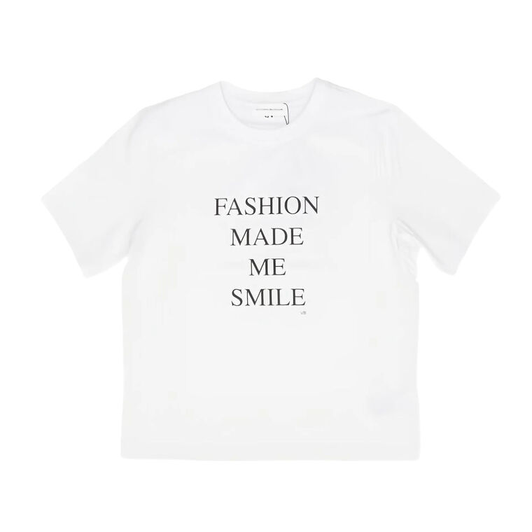 Fashion Made Me Smile Short Sleeve Slogan Tee image number null