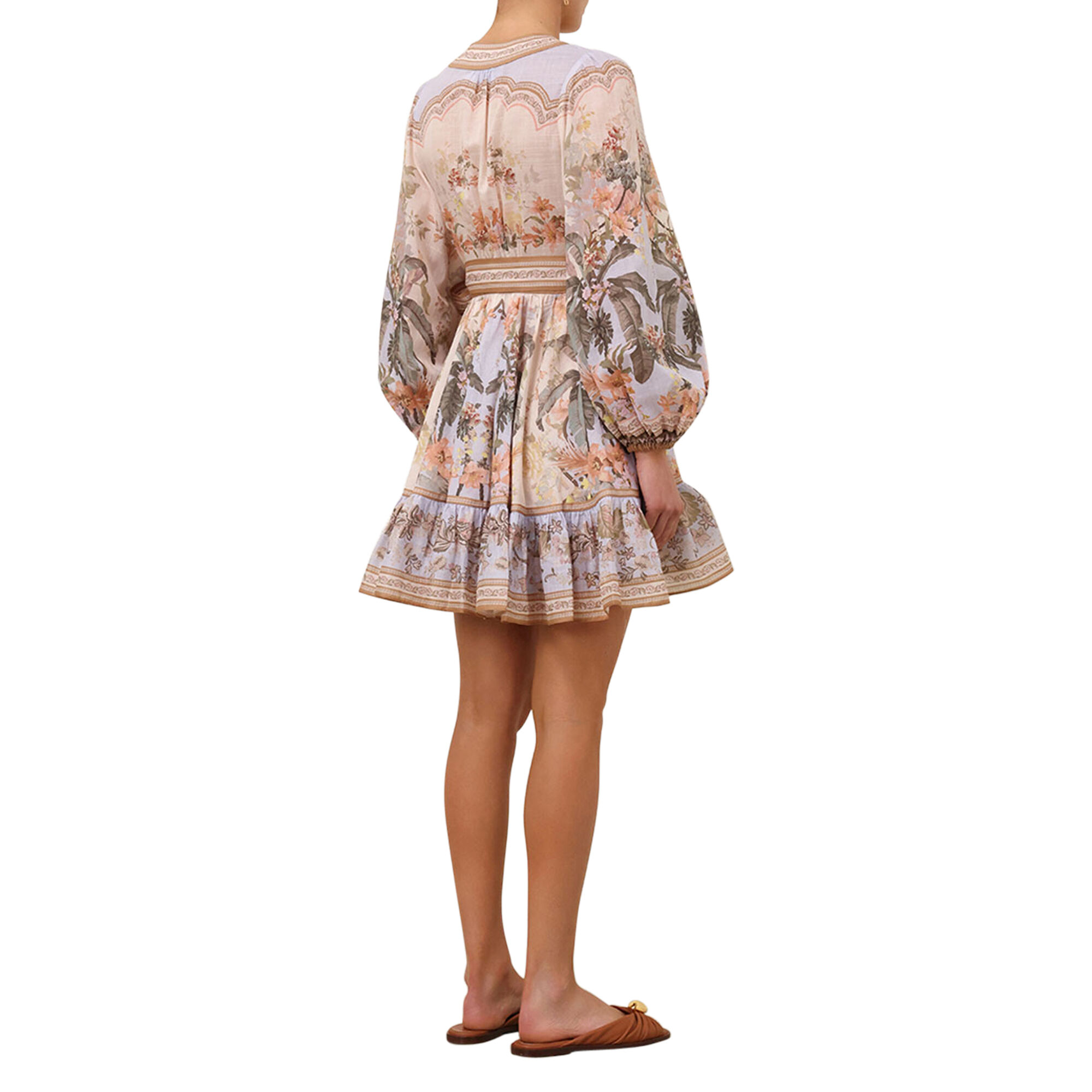 Wrap frill mini dress 2025