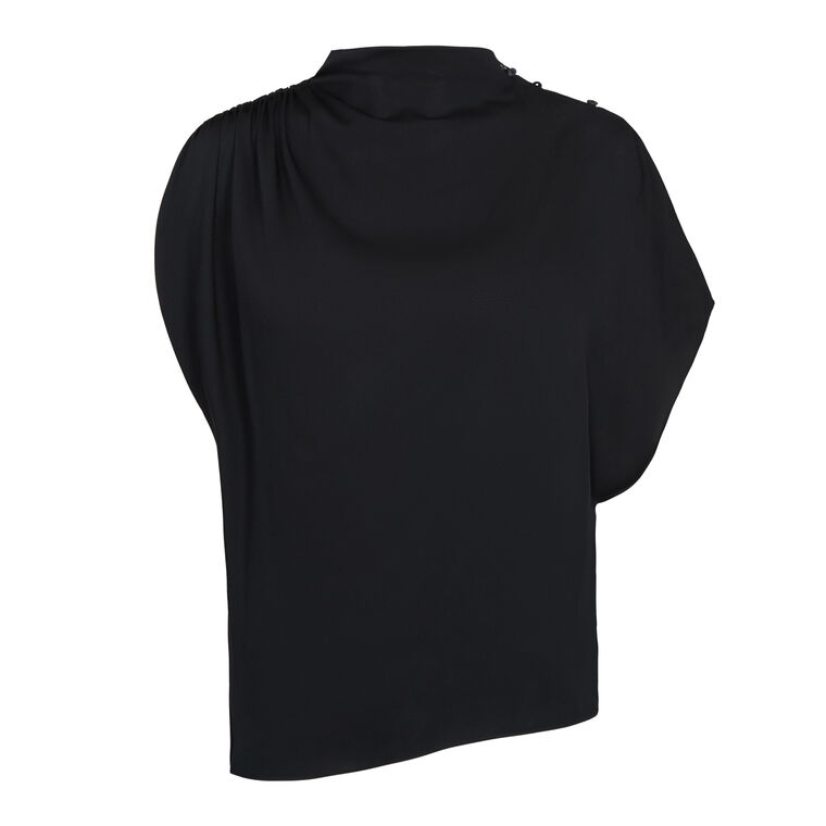 Wish You Would Cap Sleeve Silk Top image number null