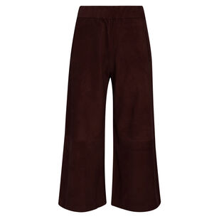 High-Rise Suede Culotte Pant