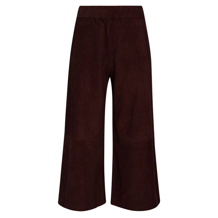 High-Rise Suede Culotte Pant image number null