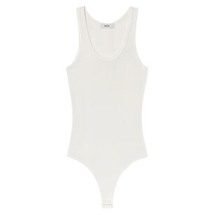 Maria Ribbed Tank Thong Bodysuit