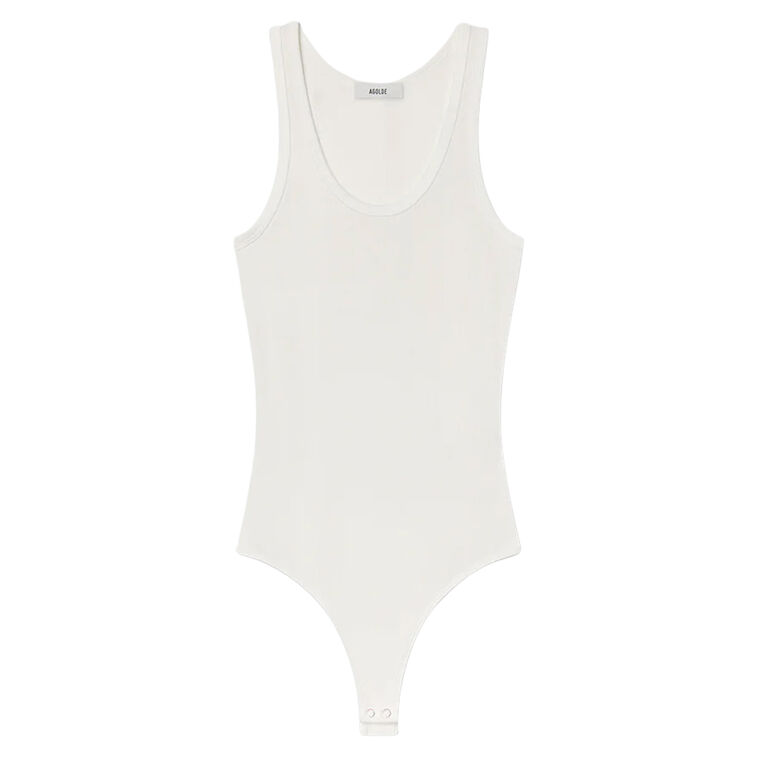 Maria Ribbed Tank Thong Bodysuit image number null