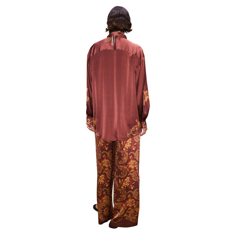 Seraphina Wide-Leg Silk Pant image number null