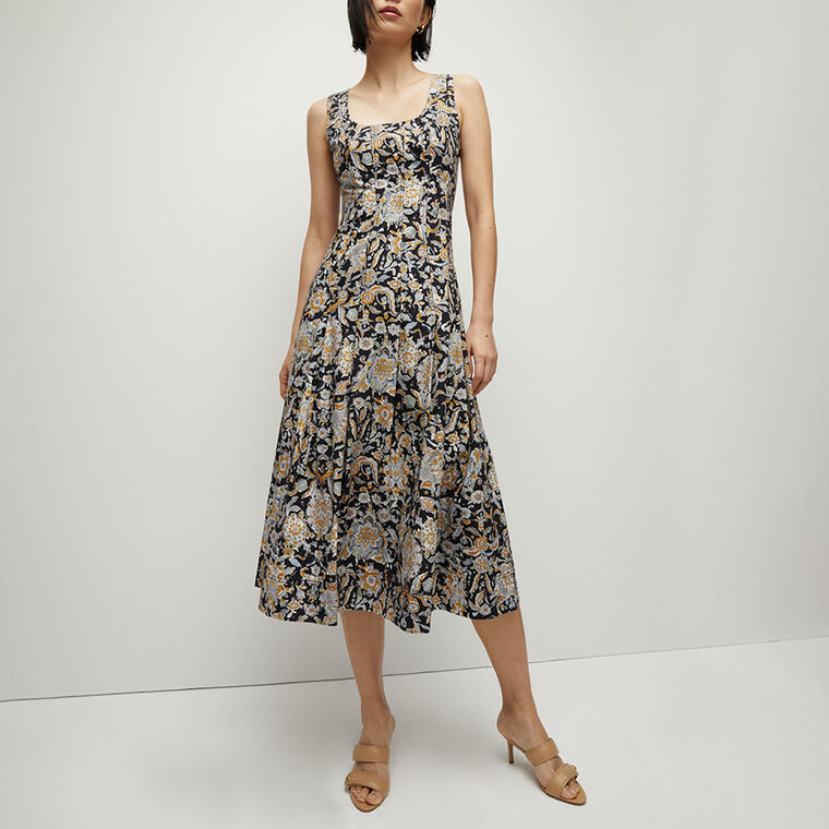 Jolie Paisley-Print Dress image number null