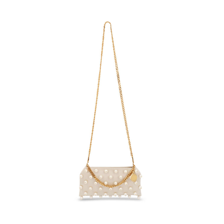 Mini Falabella Pearly Bead Embellished Satin Evening Bag image number null