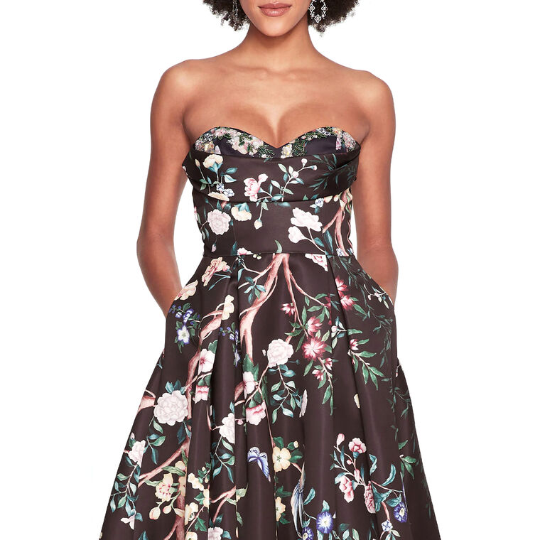 Strapless Satin Ball Gown image number null