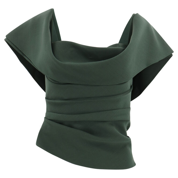 Off Shoulder Draped Corset Top image number null