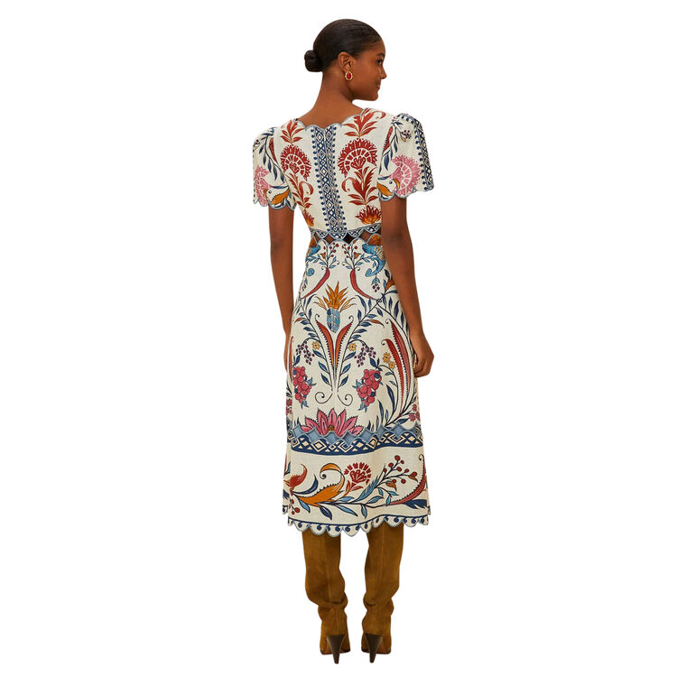 Romantic Short Sleeve Midi Dress image number null