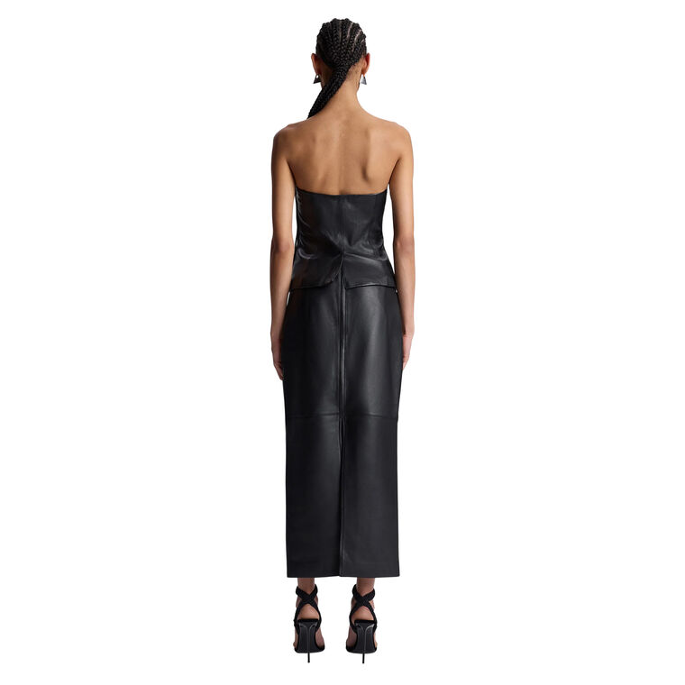 Renee Strapless Leather Top image number null