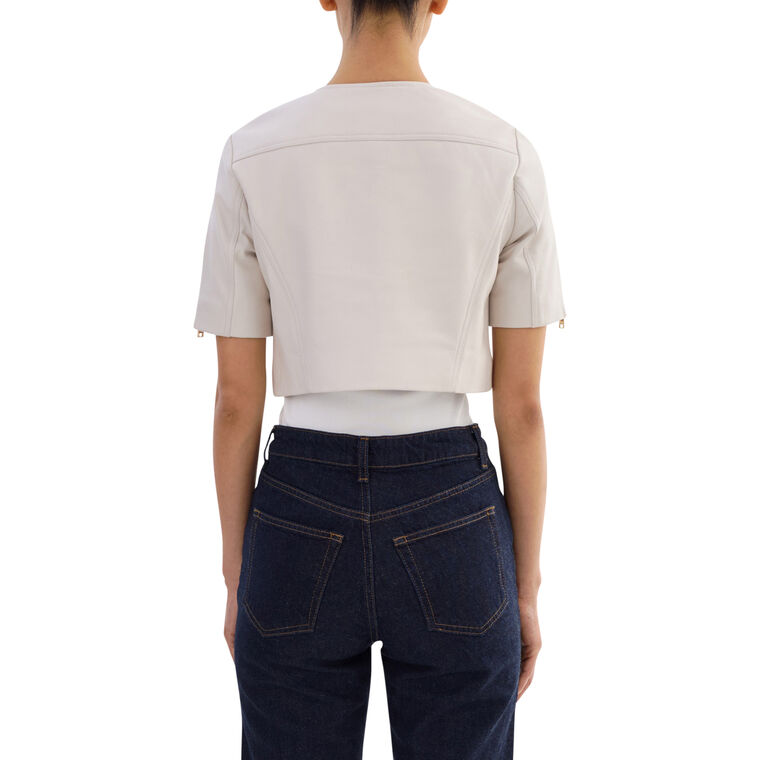 Kirsi Cropped Biker Jacket image number null