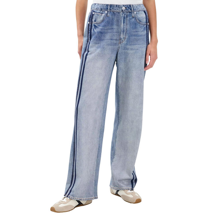 Miramar Terry Wide-Leg Track Jeans image number null