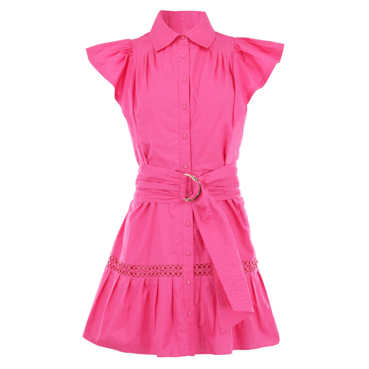 Embroidered Marceline Cotton Poplin Mini Dress image number null