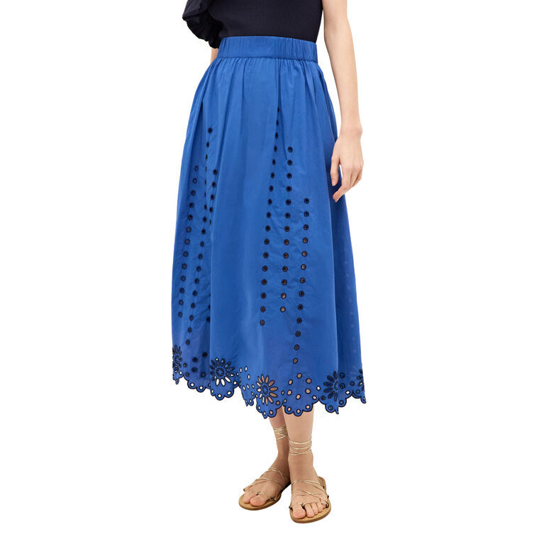 Vandy Embroidery Midi Skirt image number null