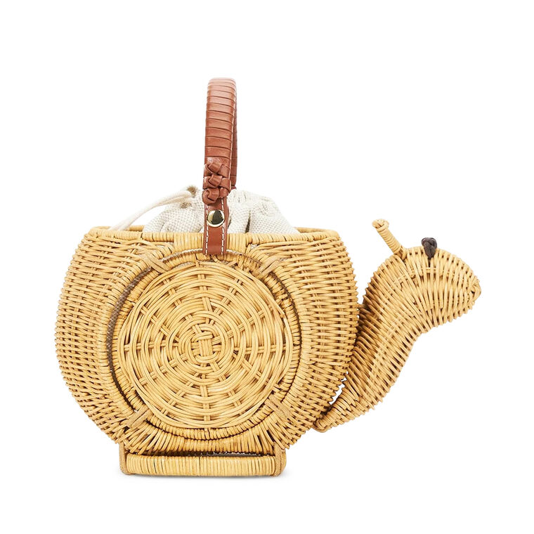 Escargot Wicker Basket Bag image number null