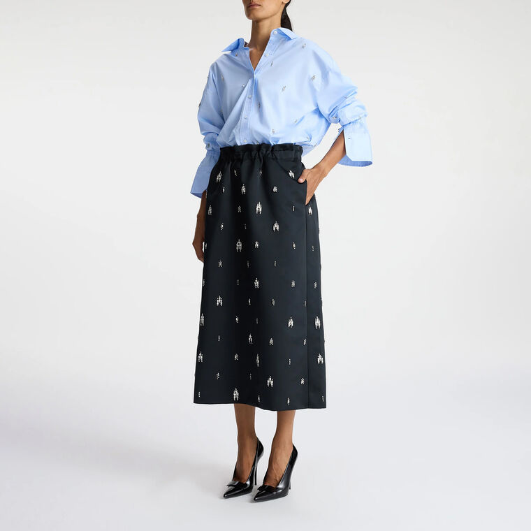 Alexia Embellished Midi Skirt image number null