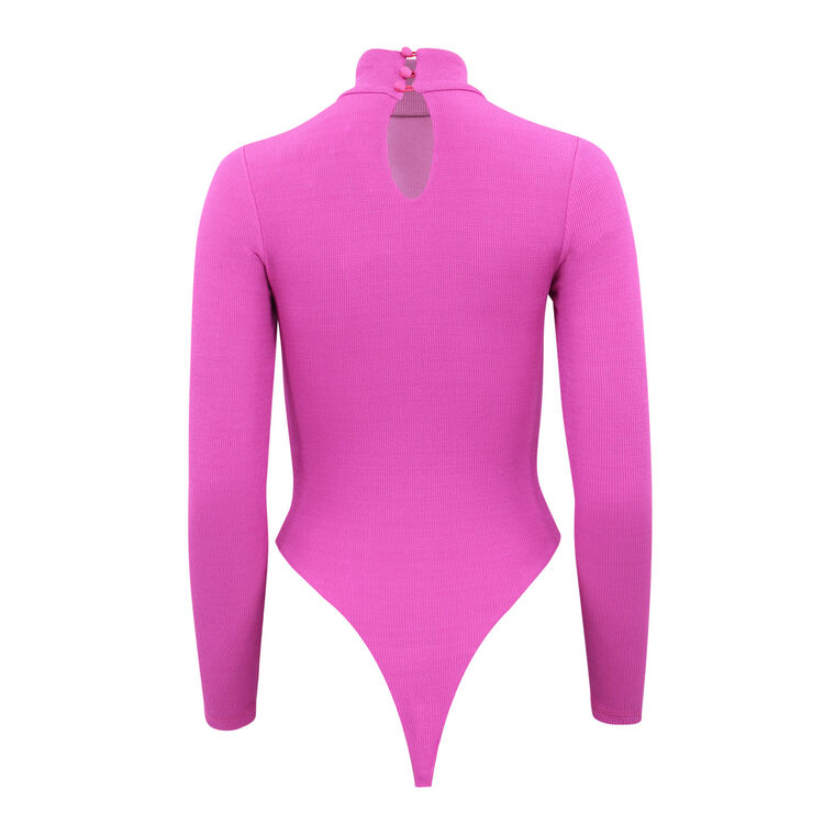Knit Mock Neck Bodysuit image number null