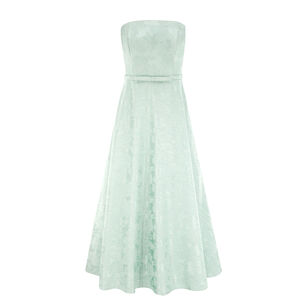 Darian Strapless Belted Tea-Length Dress