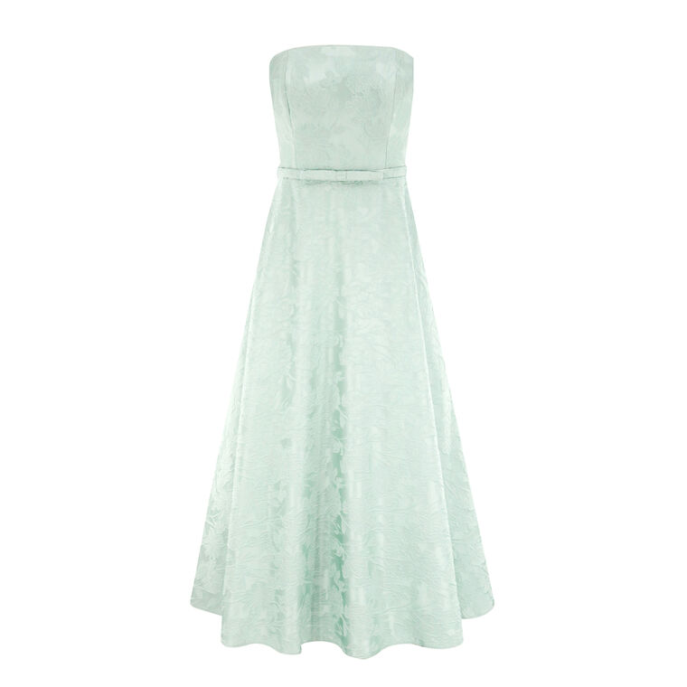 Darian Strapless Belted Tea-Length Dress image number null