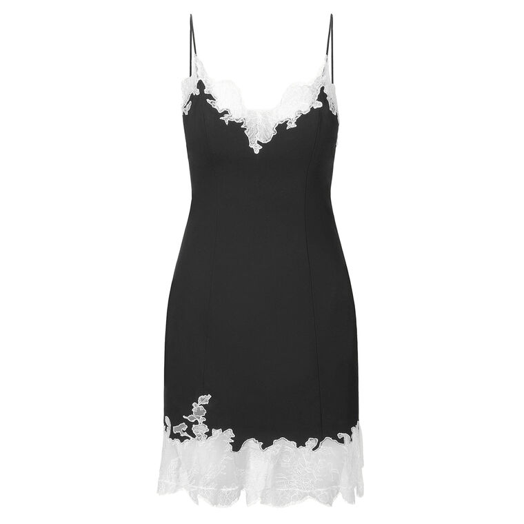 Nadia Sleeveless Lace Trim Mini Dress image number null