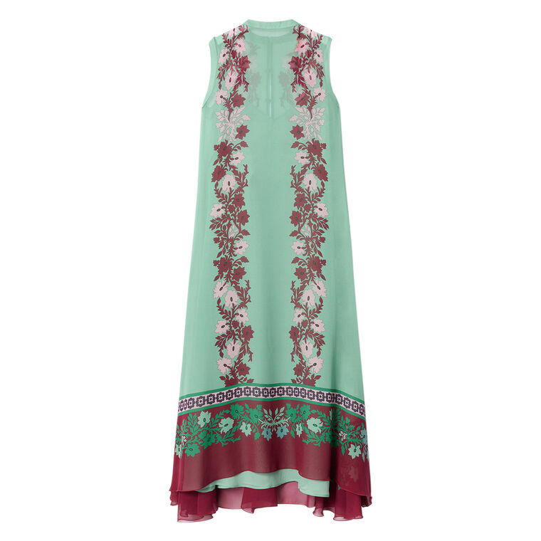 Maria Sleeveless Silk Midi Dress image number null