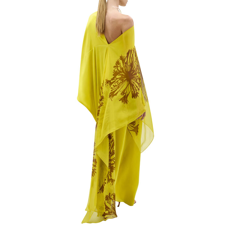 Jade Long Sleeve Maxi Dress With Sheer Overlay image number null