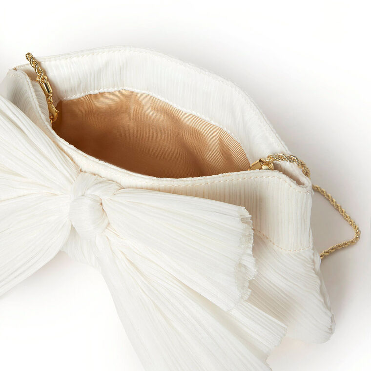 Rayne Pleated Frame Bow Clutch image number null