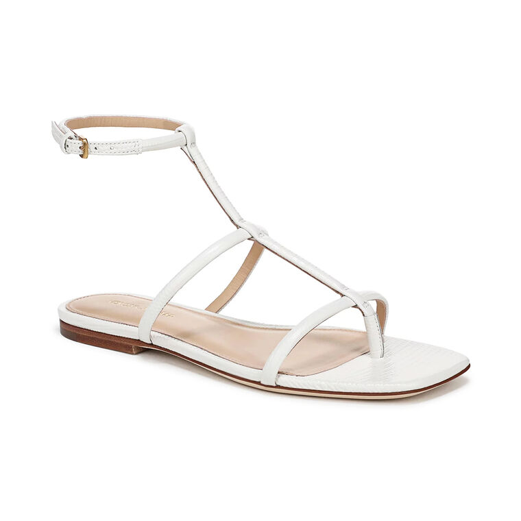 Marbella Lizard-Embossed Sandal image number null