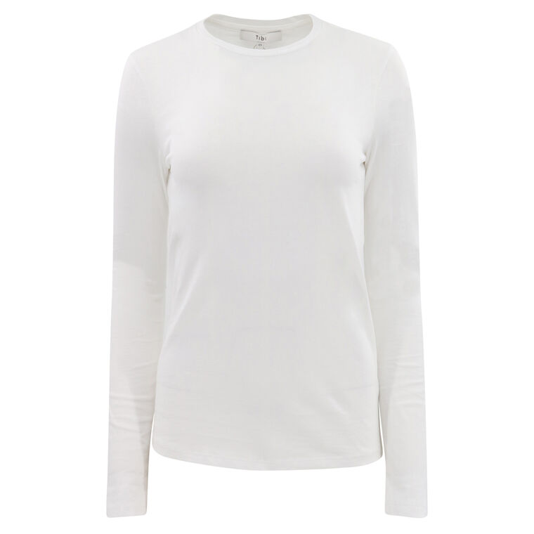 Circular Ribbed Crewneck Pullover T-Shirt image number null
