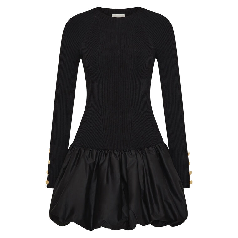 Moonlight Long Sleeve Knit Mini Dress image number null