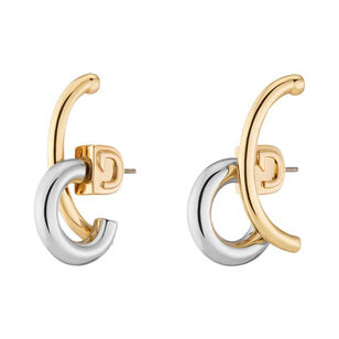Mini Two-Tone Marisa Hoop Earrings