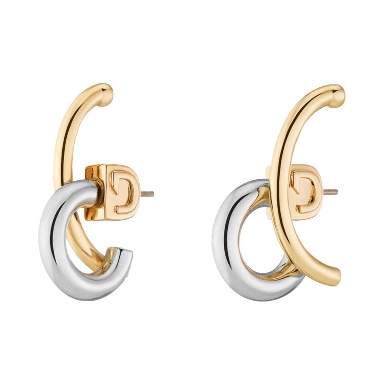 Mini Two-Tone Marisa Hoop Earrings image number null