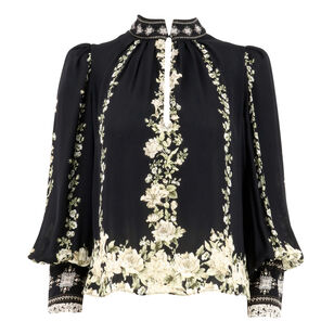 Marion Pleated Floral Blouse