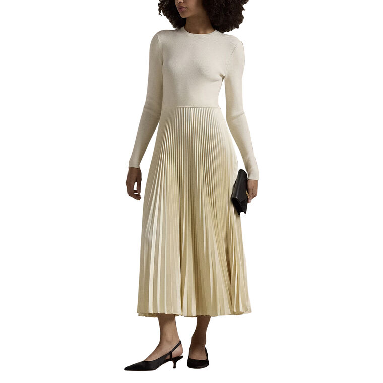 Long Sleeve Sweater-Bodice Day Dress image number null