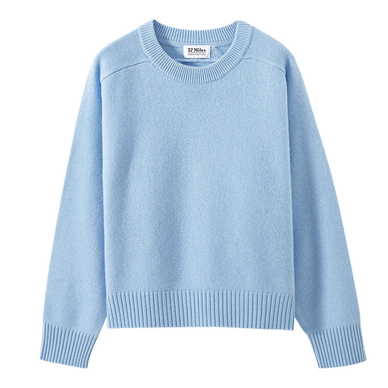 Iliana Cashmere Boxy Crewneck Sweater image number null