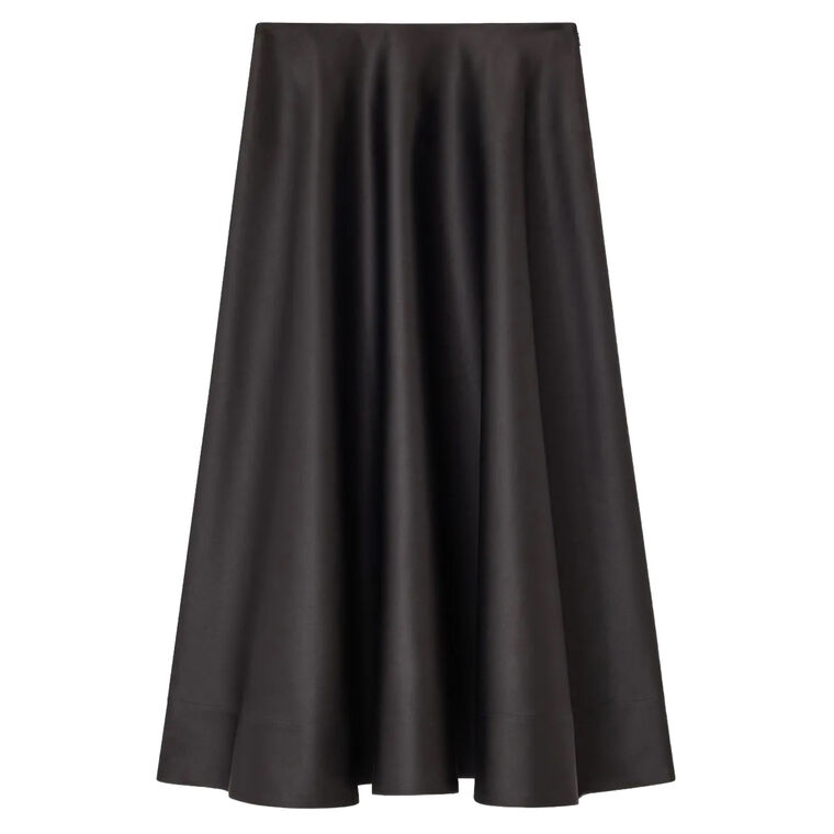 Duchesse Satin Long Circle Skirt image number null