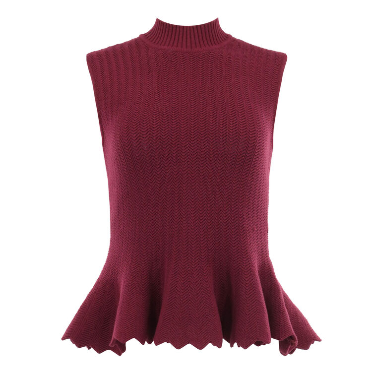 Naja Cotton Knit Peplum Top image number null