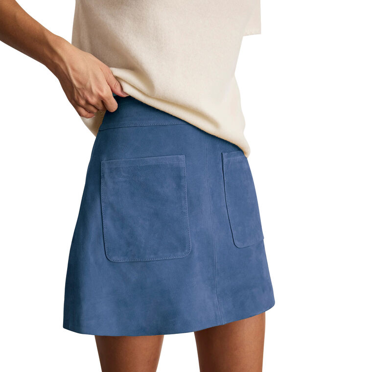 Fran Suede Patch Pocket Mini Skirt image number null