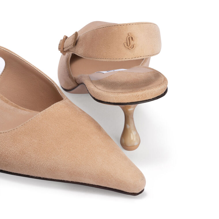 Amel 50mm Suede Slingback Heels image number null