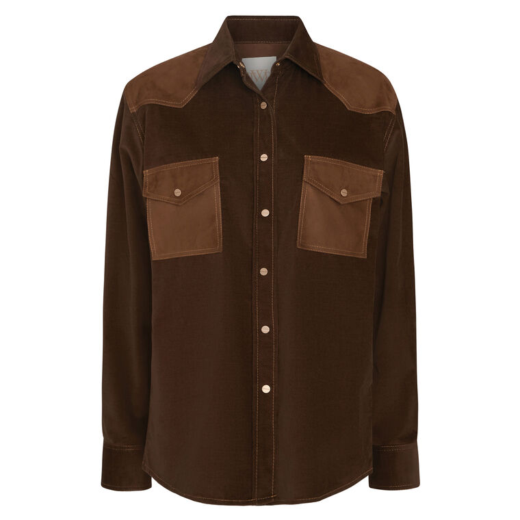 Cowboy Take Me Away Button Front Shirt image number null
