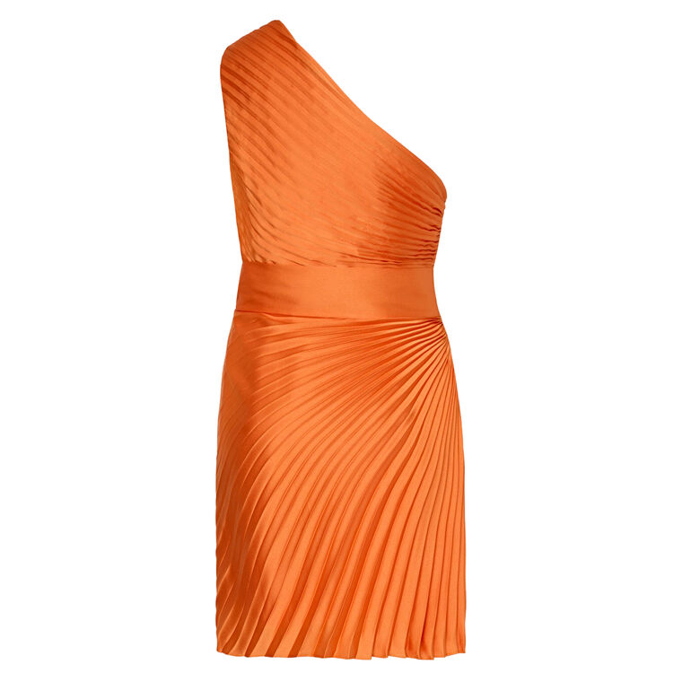 Estie Satin Pleated Dress image number null
