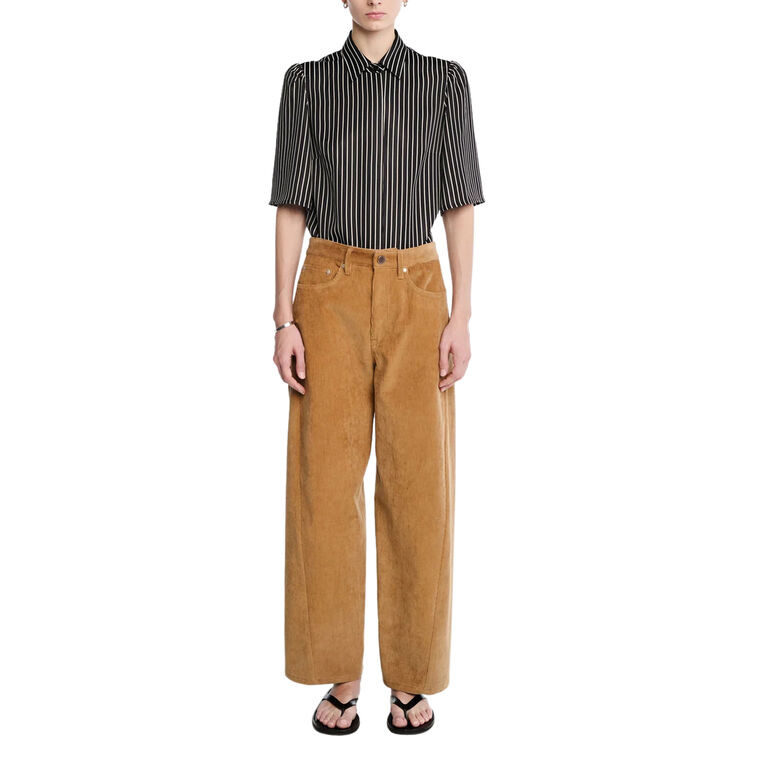 Bell Sleeve Covered-Placket Blouse image number null