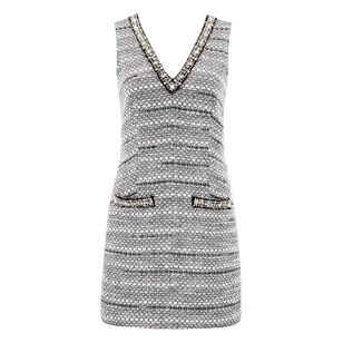 Odele Sleeveless Embellished V-Neck Mini Dress