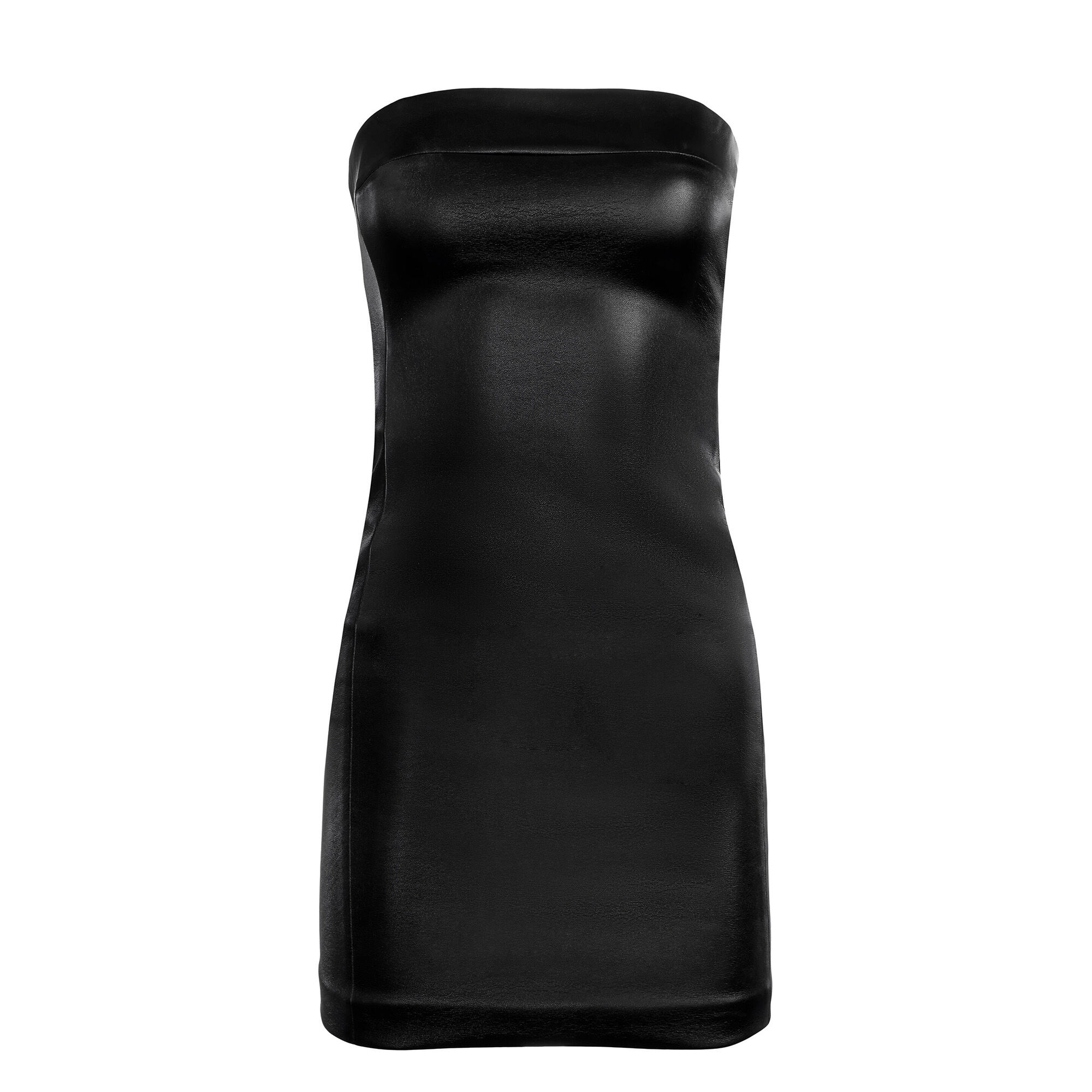Kelly Strapless Vegan Leather Mini Dress