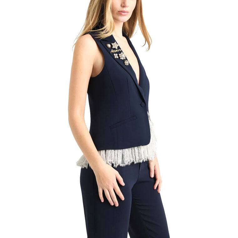 Roxie Lace Detail Vest image number null